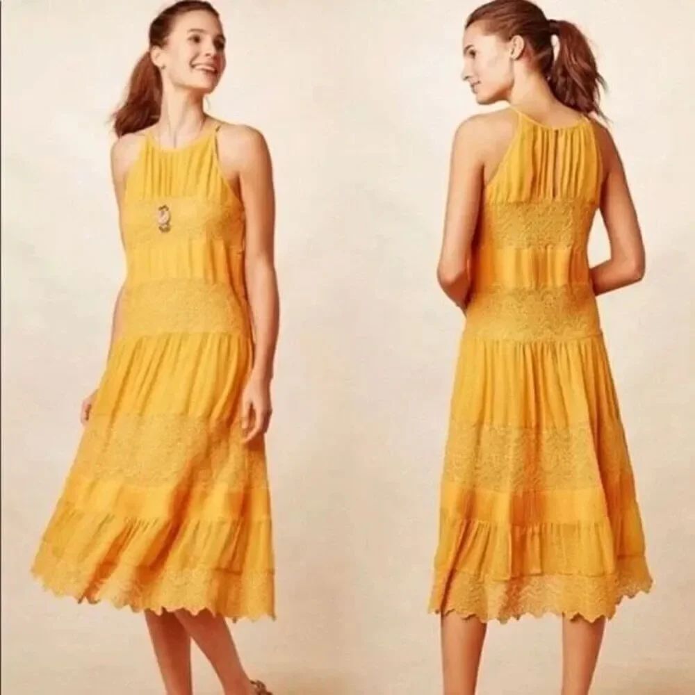 HD IN PARIS | anthropologie vilanelle tiered prairie dress S